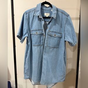 Universal Thread Light Blue Denim Midi Dress